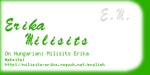 erika milisits business card